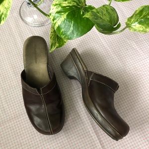 Naturalizer Platform Retro Mod Wood Clogs